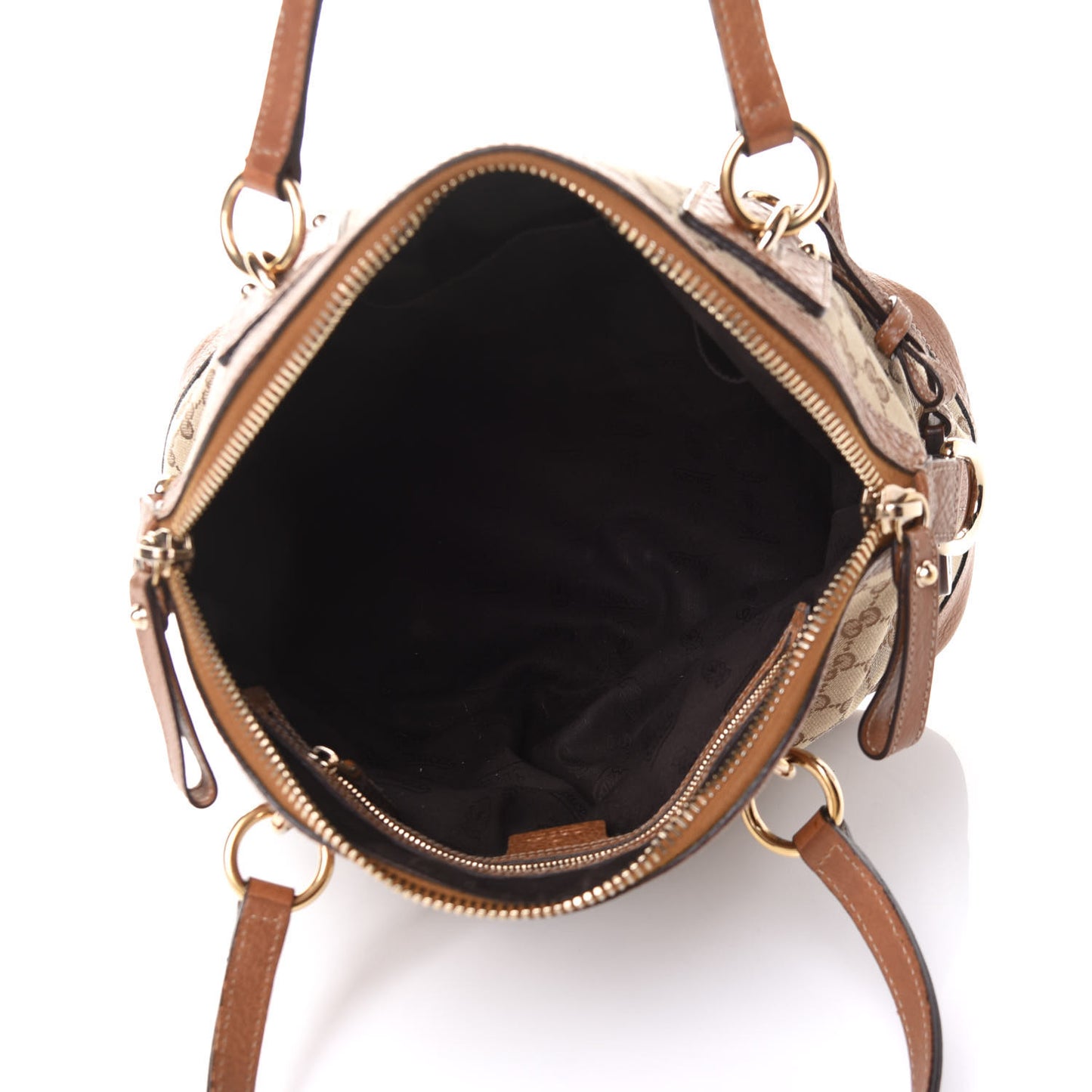 Monogram Medium Top Handle Bag Brown