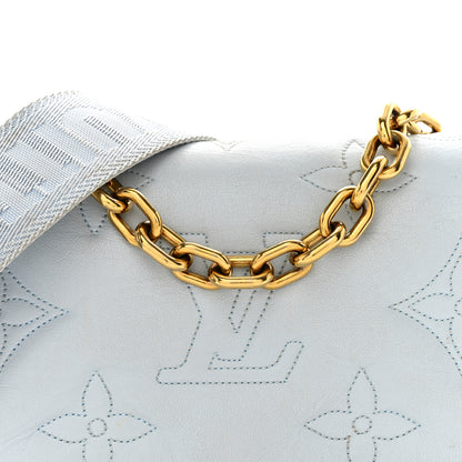 Louis Vuitton Calfskin Bubblegram Wallet On Strap Ice Blue 8 of 14