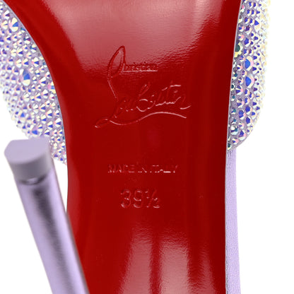 Christian Louboutin Suede Crystal Strass Me Dolly 100 Sandals 39.5 Lilac 7 of 7