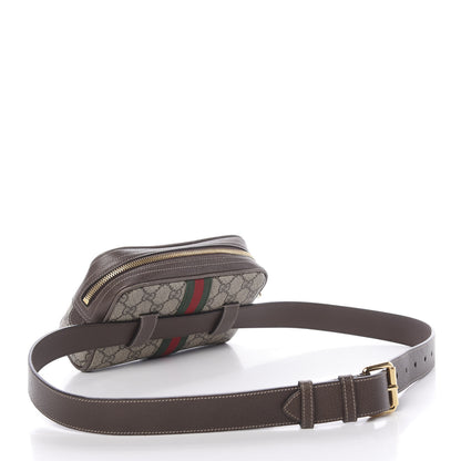 Gucci GG Supreme Monogram Web Small Ophidia Belt Bag 95 38 Dark Brown 3 of 11