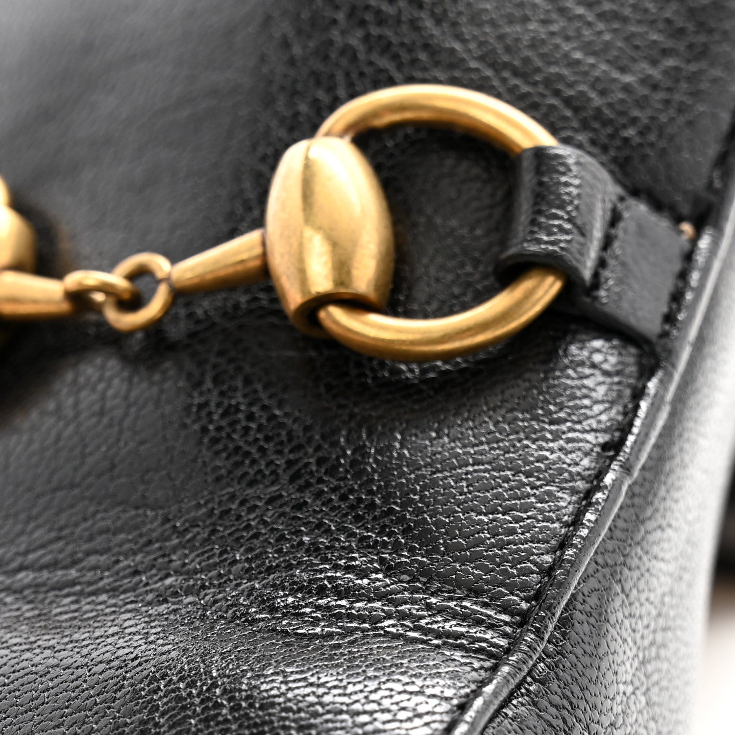 Gucci Goatskin Womens Horsebit Mid-Heel Loafers 38 Black 12 of 12