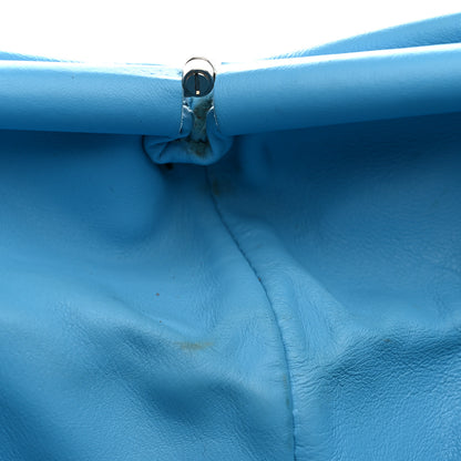 Bottega Veneta Smooth Butter Calf The Pouch Oversized Clutch Sky Blue 12 of 15