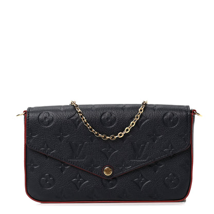 Louis Vuitton Empreinte Pochette Felicie Chain Wallet Marine Rouge 1 of 6