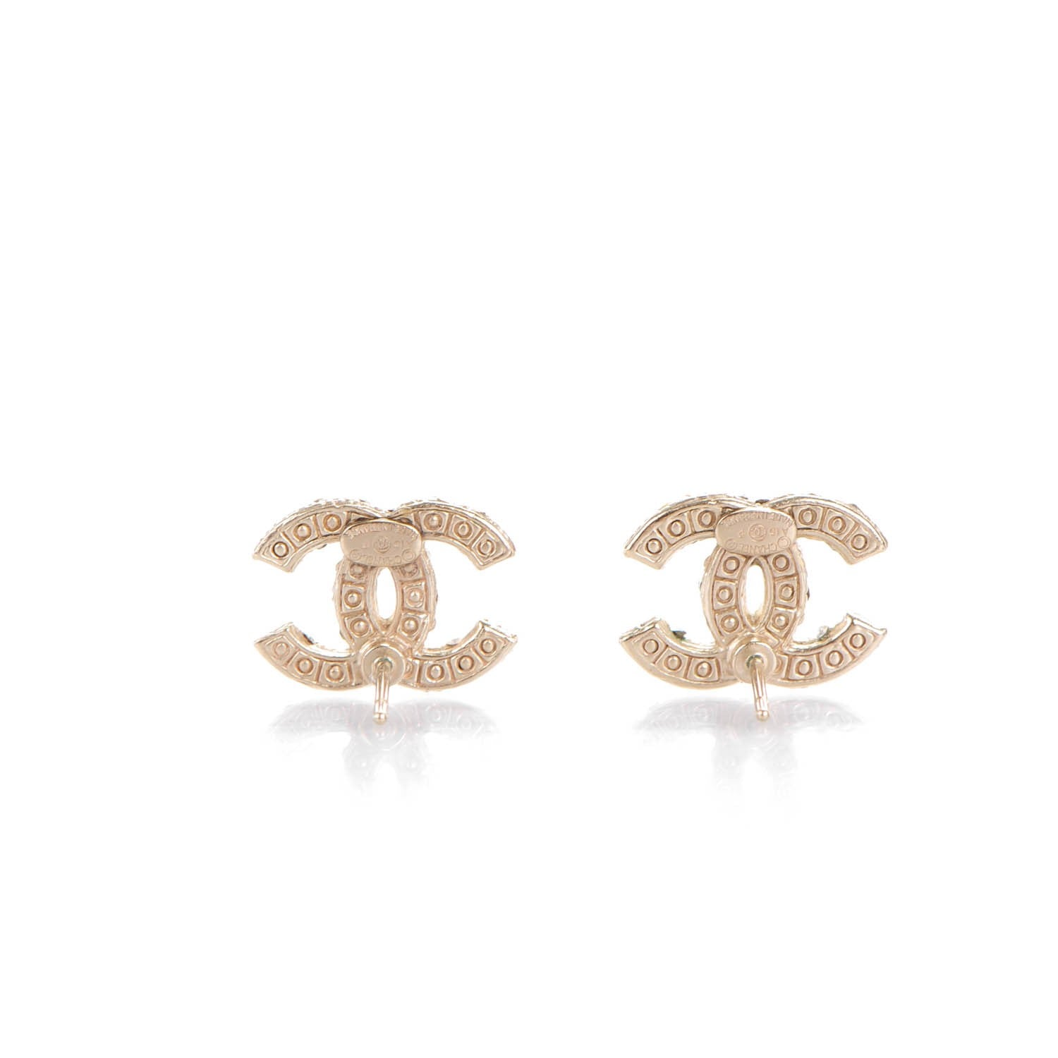 Chanel Pearl CC Earrings Gold 3 of 5