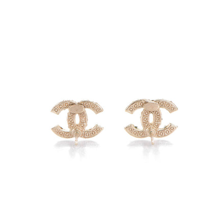 Chanel Pearl CC Earrings Gold 3 of 5
