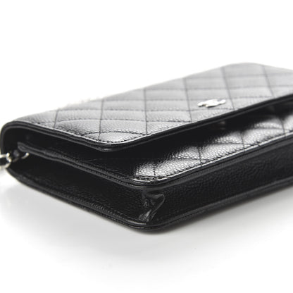 Chanel Caviar Quilted Wallet On Chain WOC Black 5 of 11