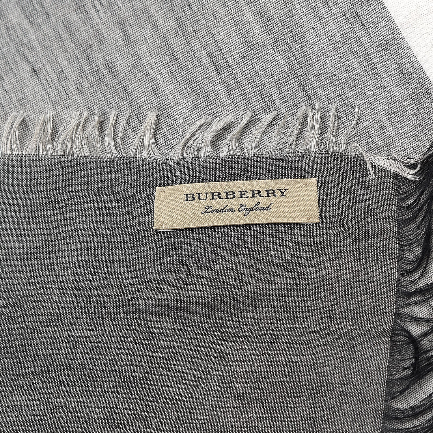 Burberry Modal Wool Giant Check Scarf Dark Trench 4 of 4