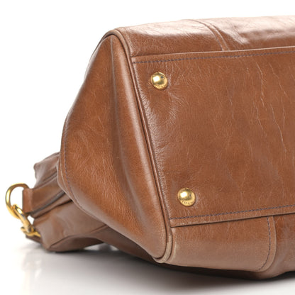 Prada Vitello Shine Boston Bag Palissandro 5 of 11