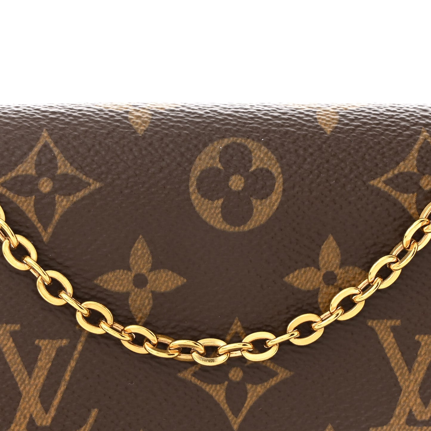 Monogram Pochette Felicie Chain Wallet Fuchsia