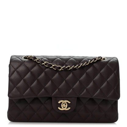 Chanel Caviar Quilted Medium Double Flap Dark Brown 1 of 12