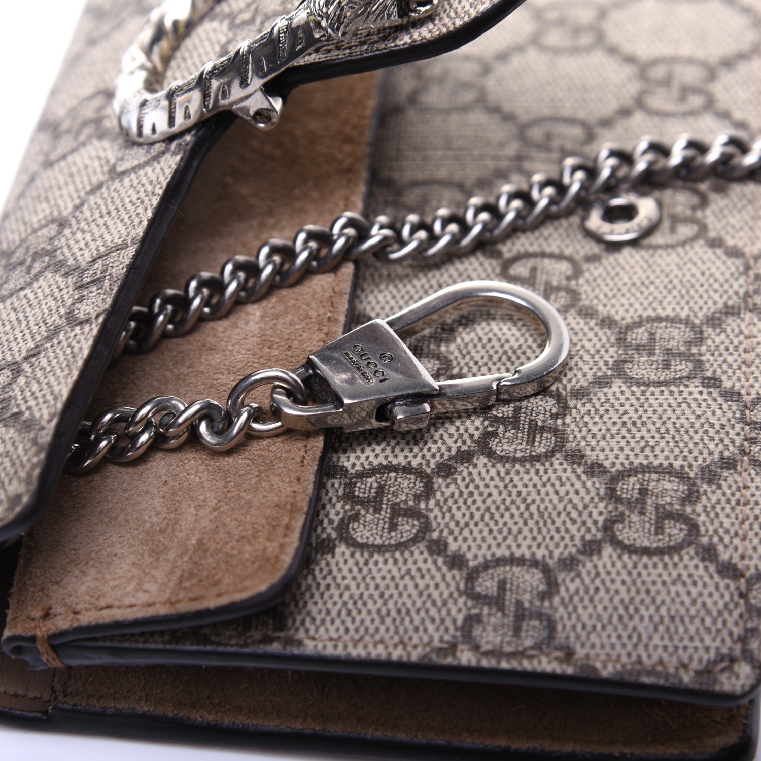 Gucci GG Supreme Monogram Super Mini Dionysus Shoulder Bag Taupe 11 of 12