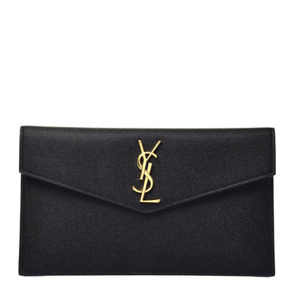 Saint Laurent Grain De Poudre Uptown Pouch Black 1 of 7