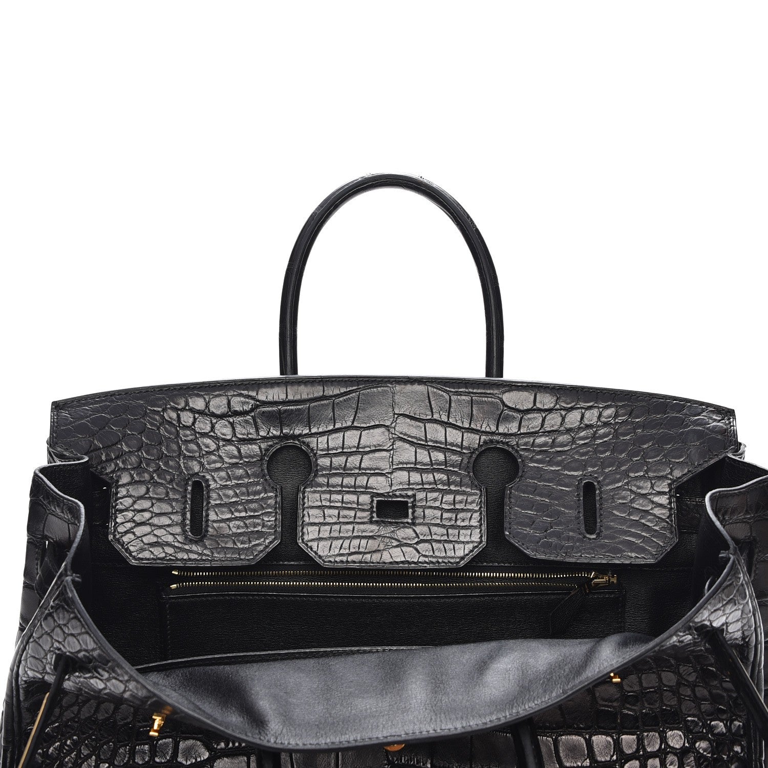 Hermes Matte Alligator Birkin 35 Black 9 of 30