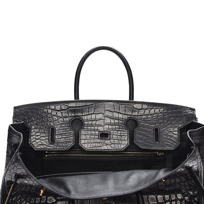 Hermes Matte Alligator Birkin 35 Black 9 of 30