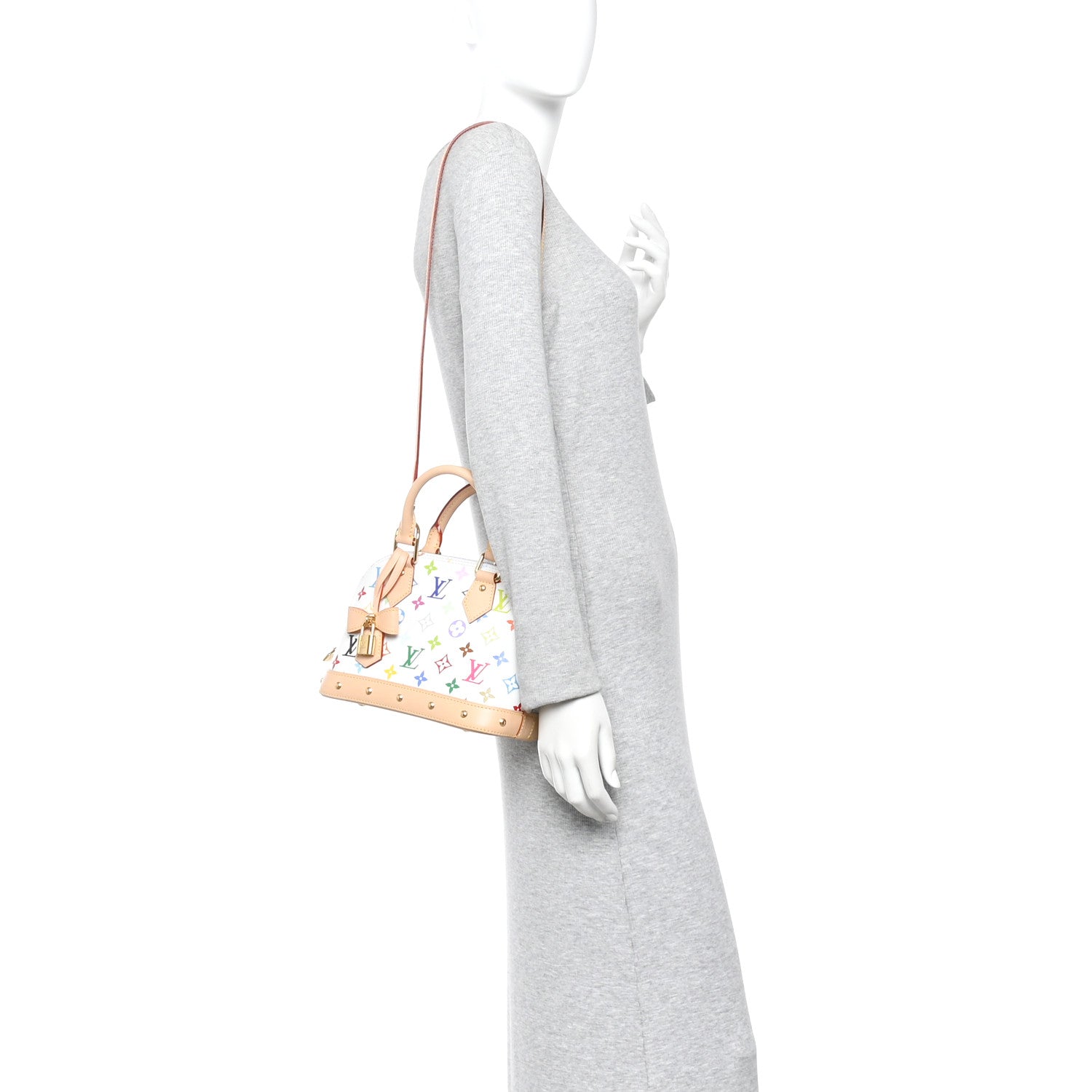 Louis Vuitton LV x TM Monogram Multicolor Alma BB White 2 of 9
