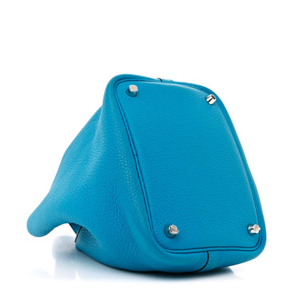 Hermes Taurillon Clemence Picotin Lock 18 PM Bleu Frida 4 of 13
