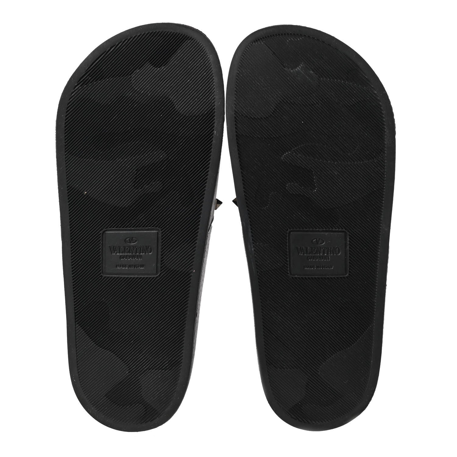 Valentino Garavani Rubber Rockstud Slide Sandals 38 Black 5 of 8