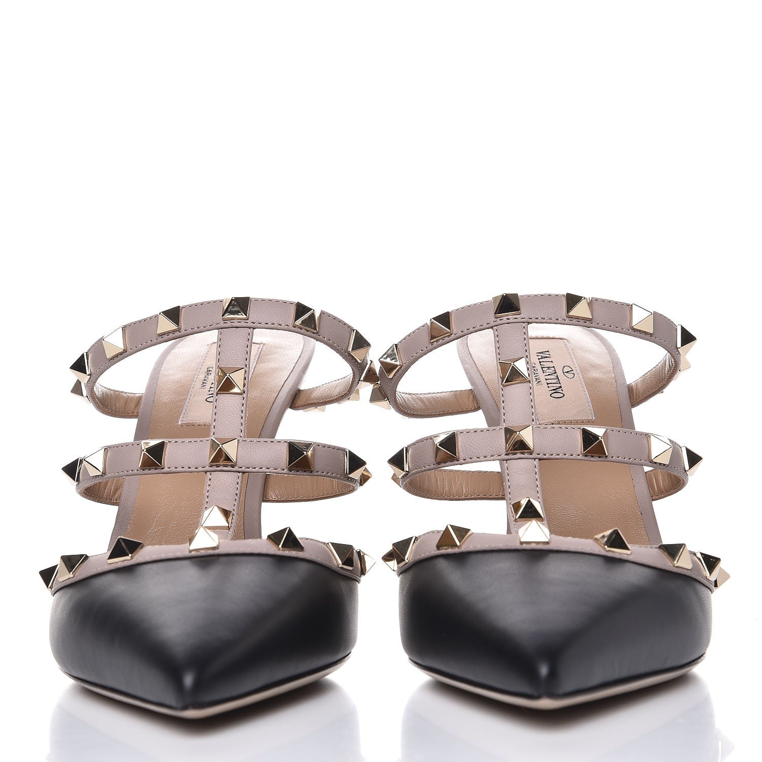 Valentino Garavani Nappa Rockstud 90mm Cage Mules 39 Black Poudre 3 of 8