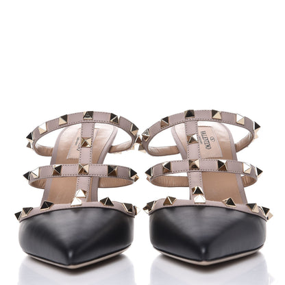 Valentino Garavani Nappa Rockstud 90mm Cage Mules 39 Black Poudre 3 of 8