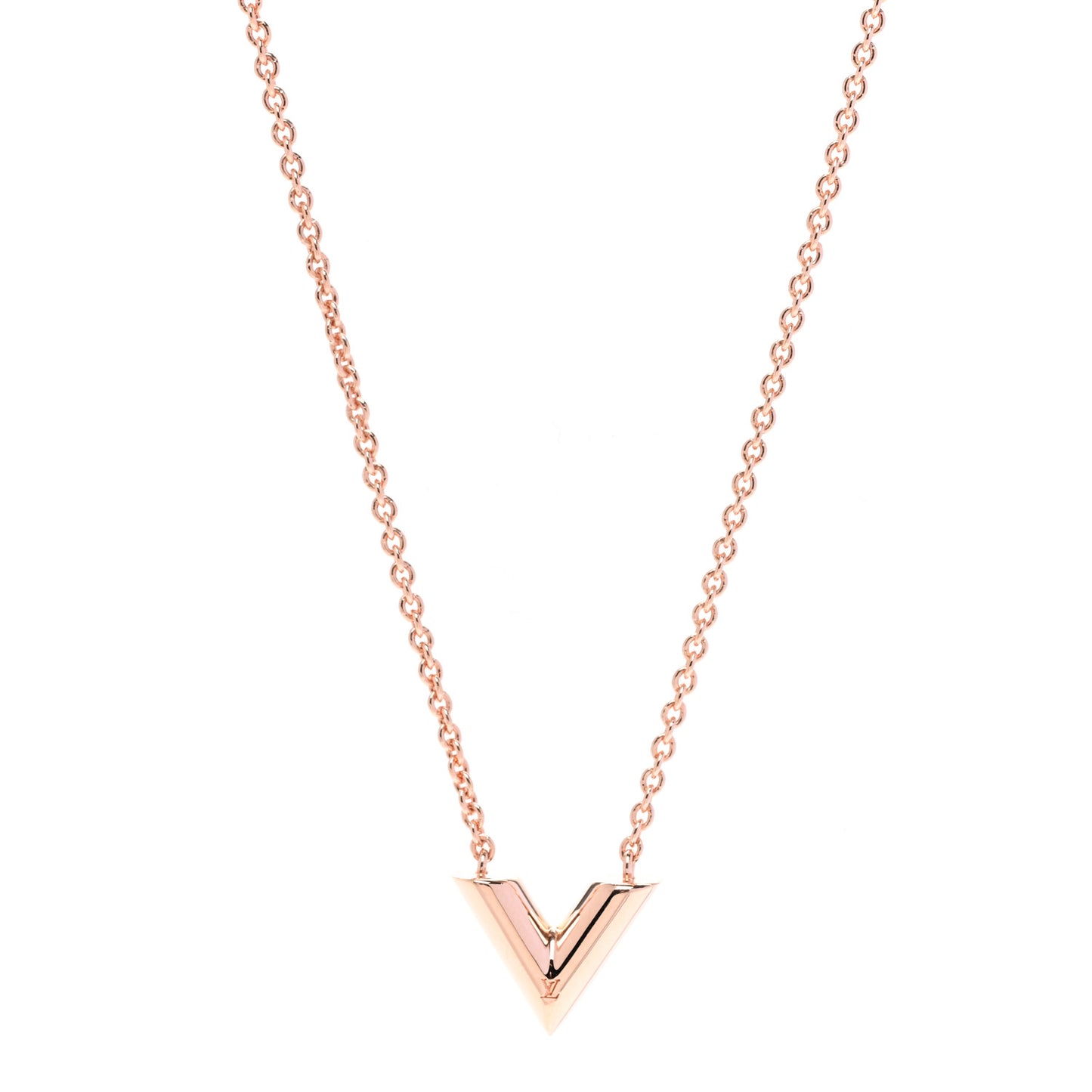 Essential V Necklace Rose Gold