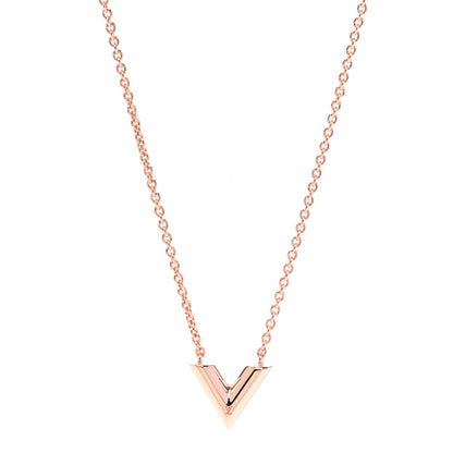 Louis Vuitton Essential V Necklace Rose Gold 1 of 6
