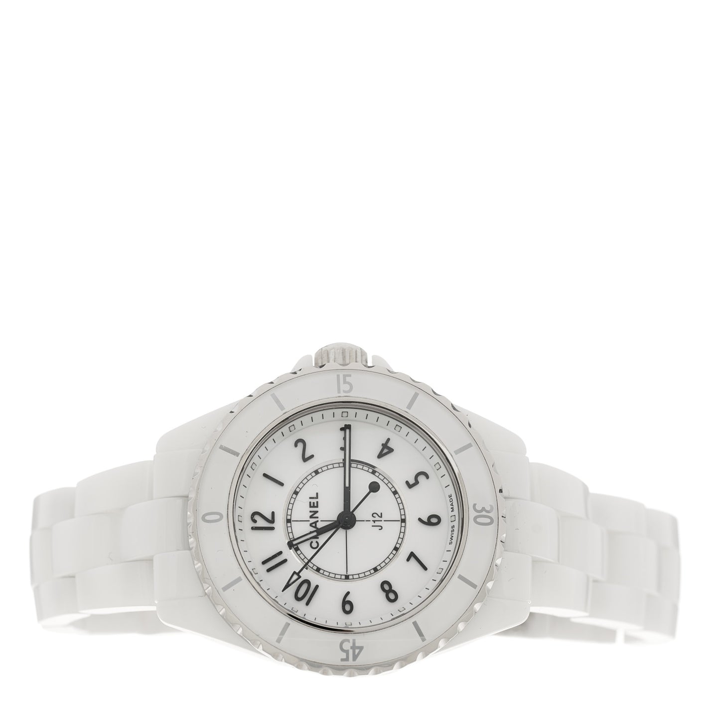 Stainless Steel Ceramic 33mm J12 Quartz Watch White