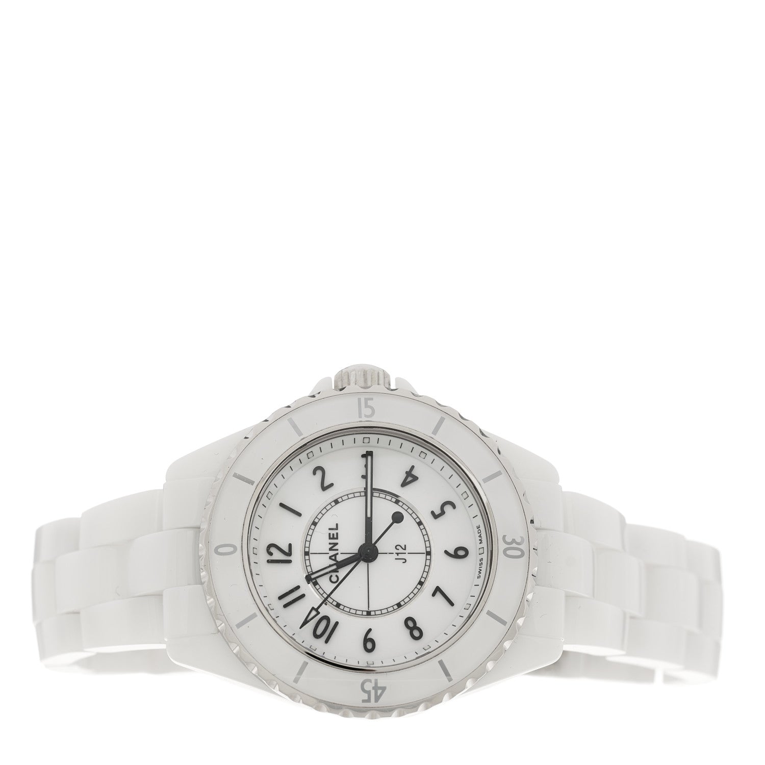 Chanel Stainless Steel Ceramic 33mm J12 Quartz Watch White 2 of 5