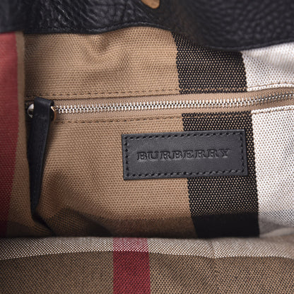 Burberry Grainy Calfskin House Check Medium Maidstone Black 7 of 8