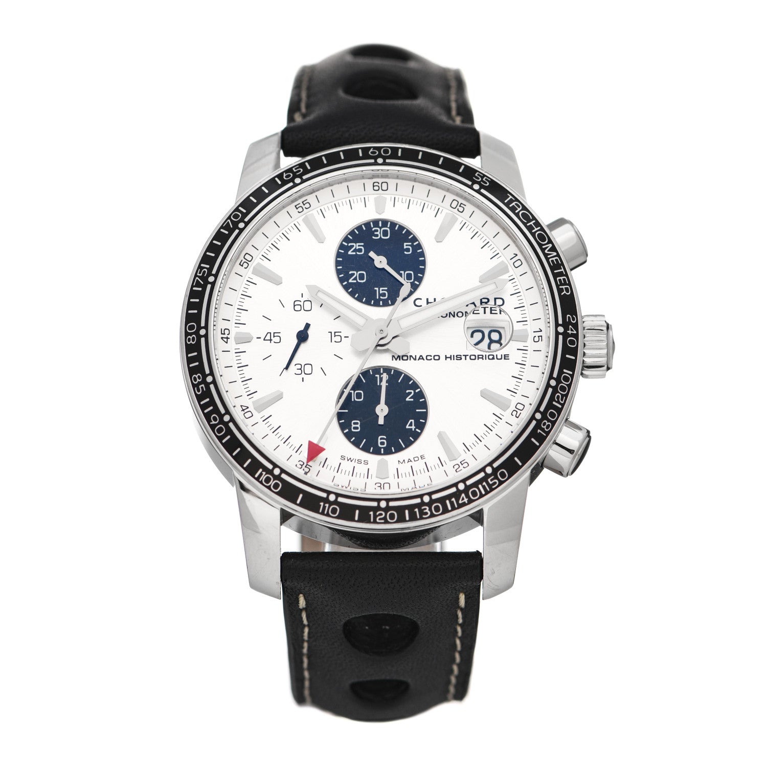 Chopard Stainless Steel Calfskin 42mm Grand Prix de Monaco Historique GMT Automatic Watch 1 of 5