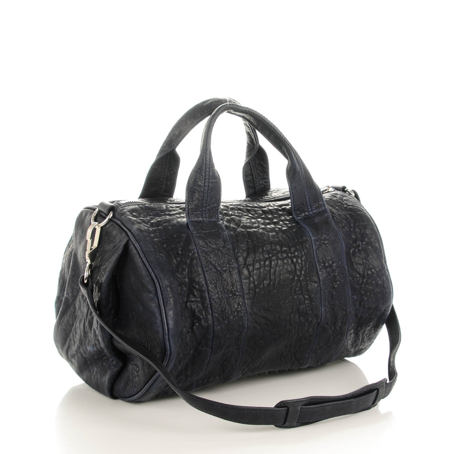 Alexander Wang Pebbled Lambskin Rocco Midnight 3 of 7