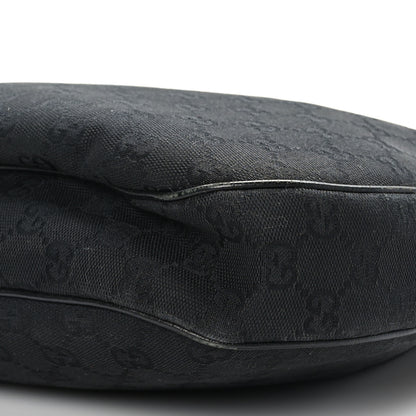 Gucci Monogram Medium Half Moon Hobo Black 9 of 9