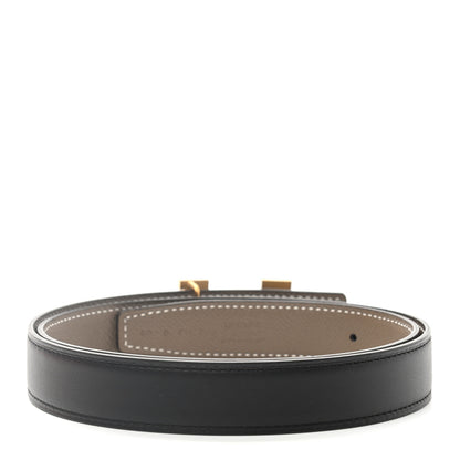 Hermes Swift Epsom 24mm Mini Constance H Belt 80 Black Etoupe 2 of 6
