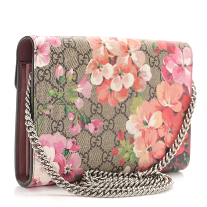 Gucci GG Supreme Monogram Blooms Mini Dionysus Chain Wallet Beige Multicolor Dry Rose 4 of 10