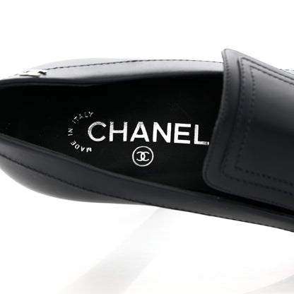Chanel Calfskin Buckle Pumps 39.5 Navy 8 of 11