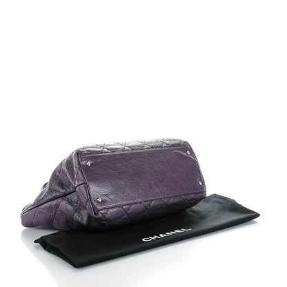 Chanel Glazed Calfskin Large On The Road Tote Purple 4 of 7