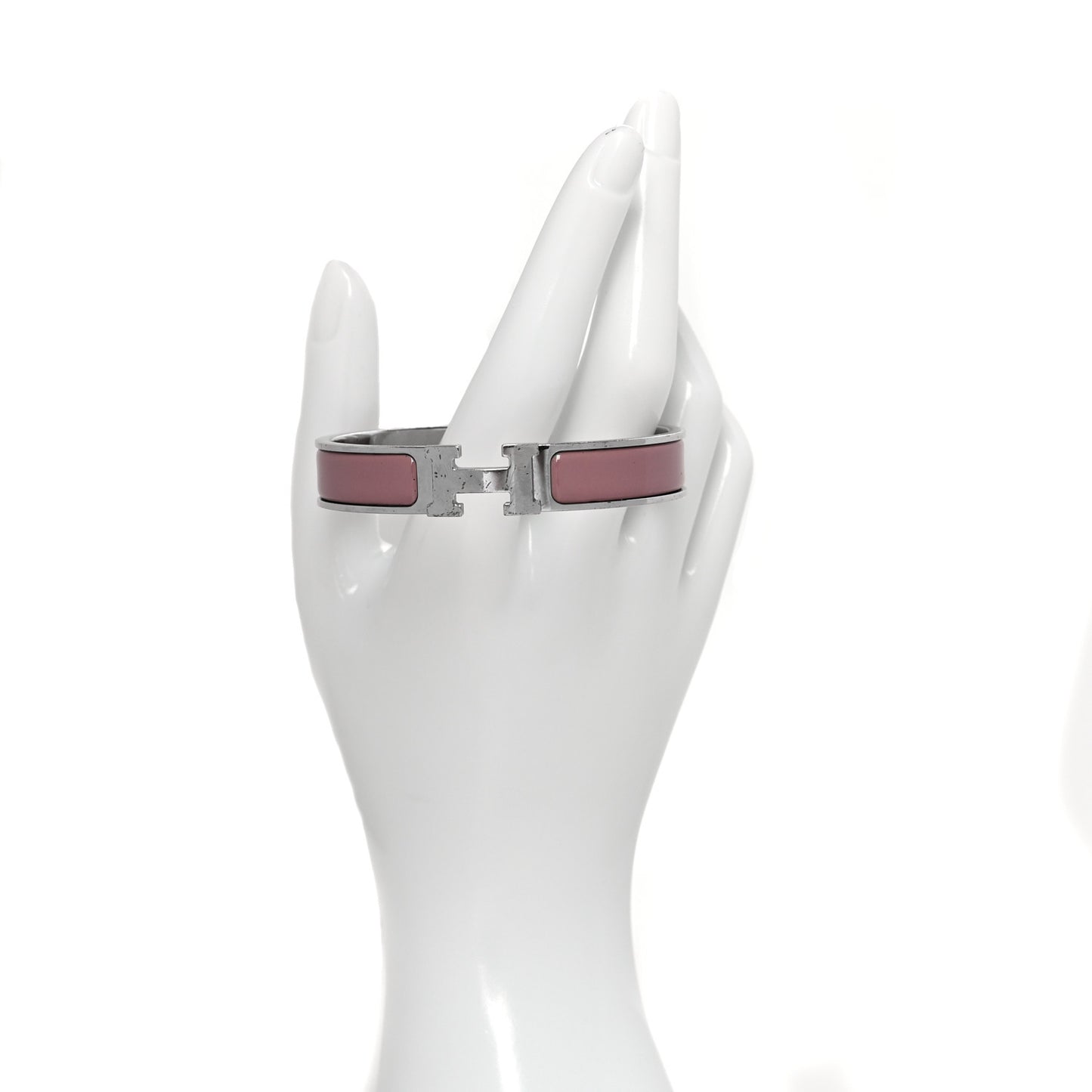 Enamel Narrow Clic Clac H Bracelet GM Dusty Rose