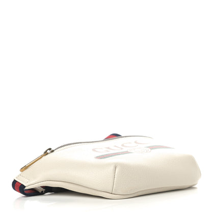 Gucci Grained Calfskin Small Logo Belt Bag White 3 of 4