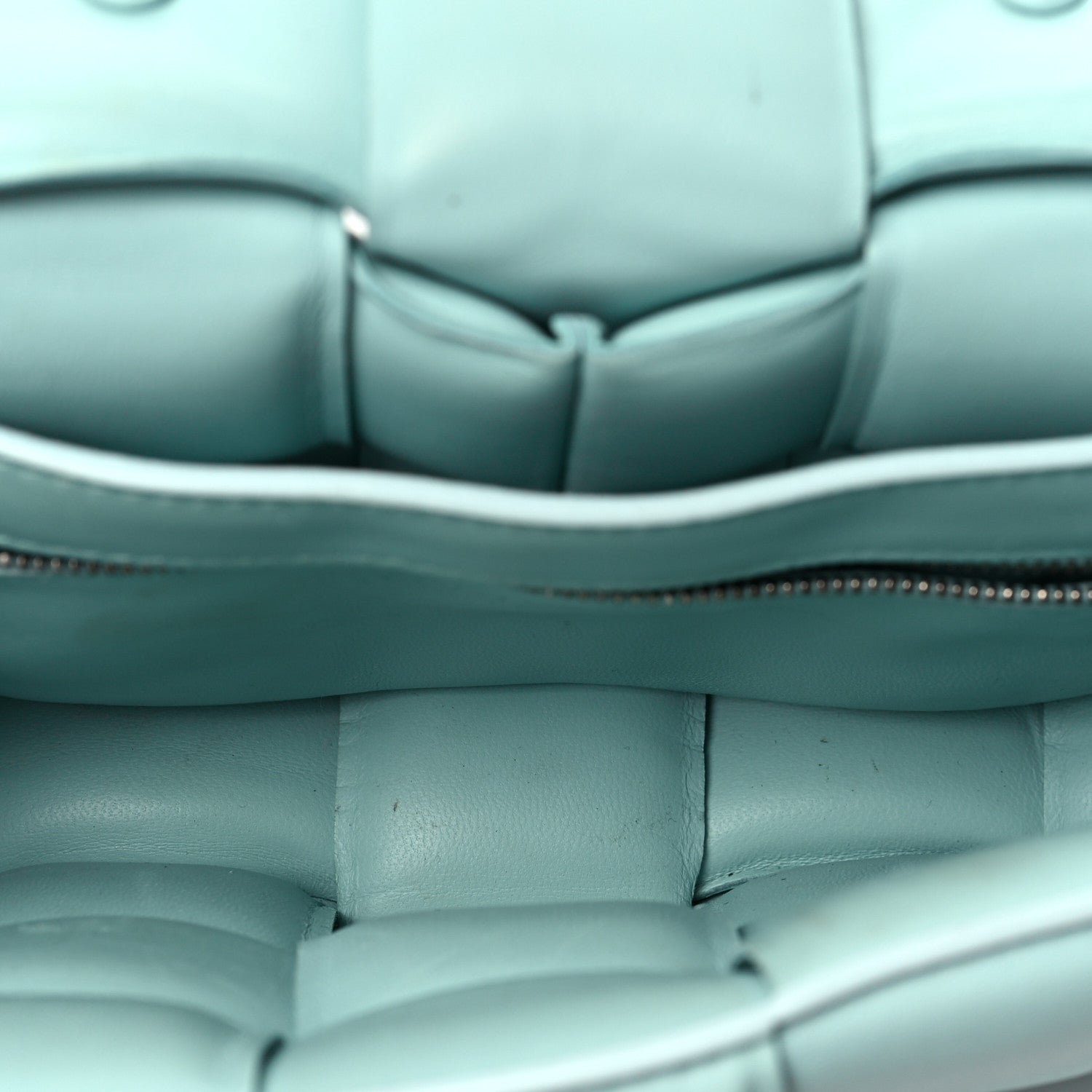 Bottega Veneta Lambskin Maxi Intreccio Padded Chain Cassette Crossbody Bag Spearmint 5 of 8