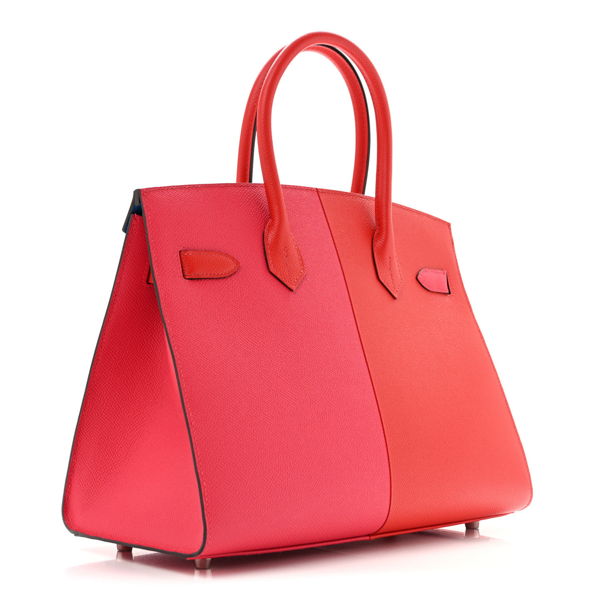 Hermes Epsom Casaque Birkin Sellier 30 Rouge Coeur Rose Extreme Bleu Zanzibar 3 of 11