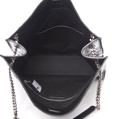 Saint Laurent Crinkled Calfskin Matelasse Monogram Niki Shoulder Bag Black 4 of 9