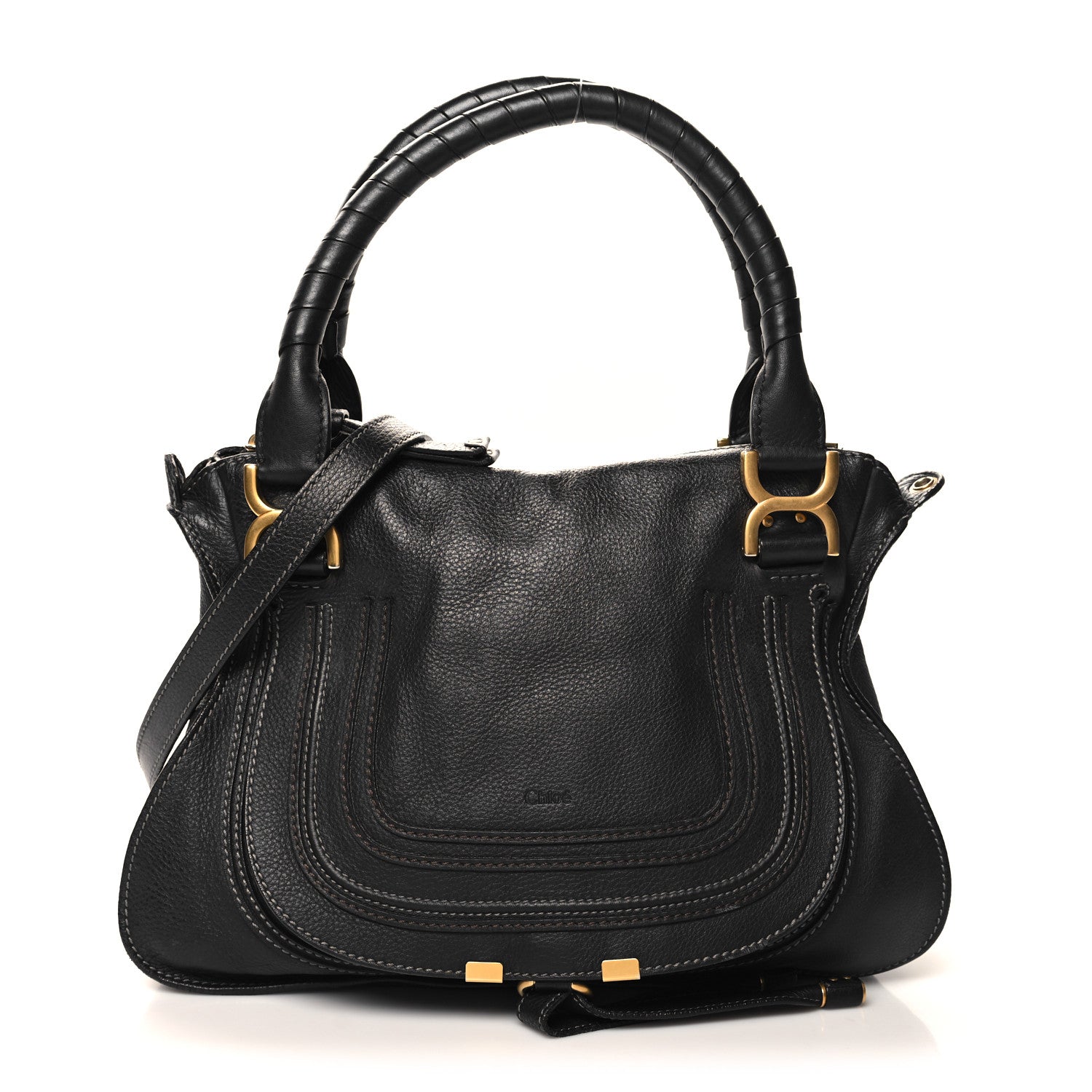 Chloe Calfskin Medium Marcie Satchel Black 1 of 12