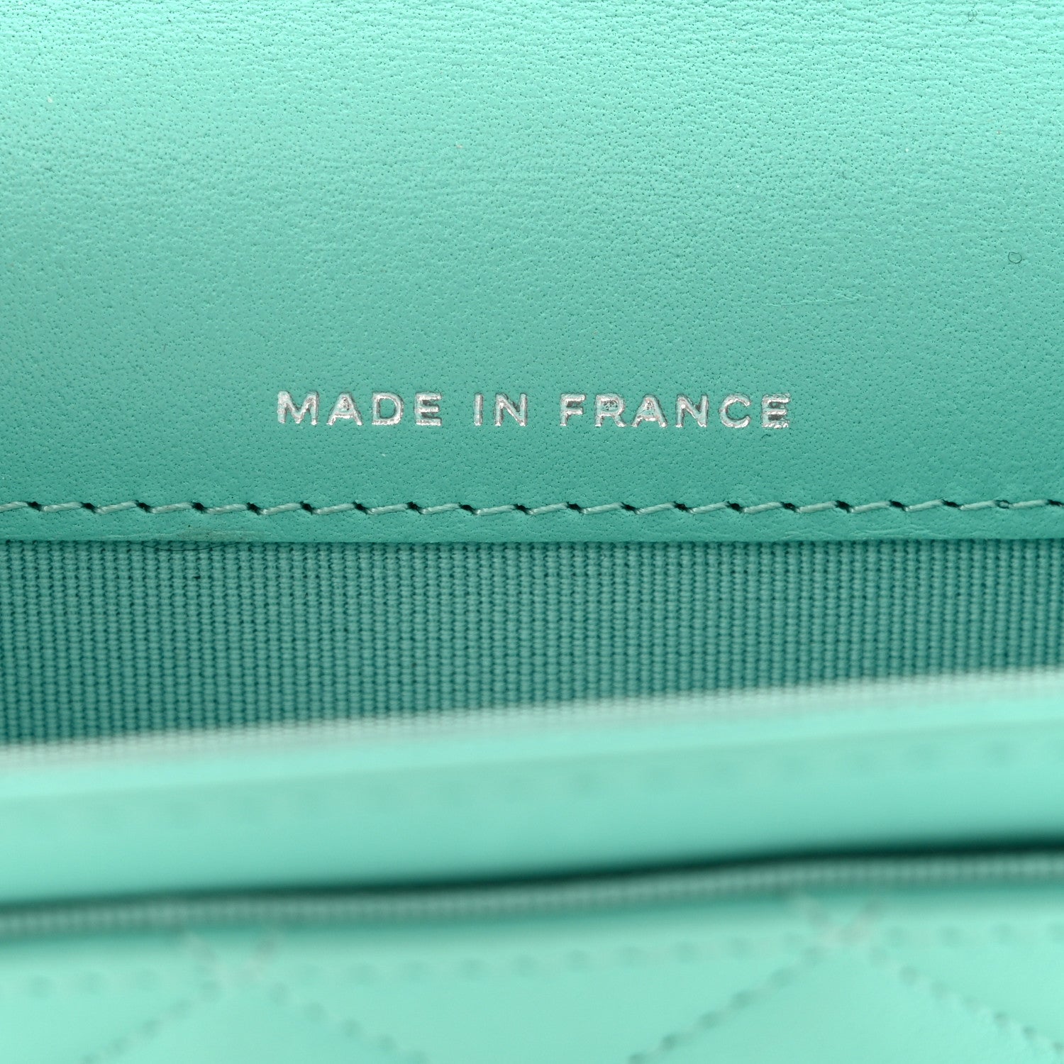 Chanel Lambskin Quilted Flap Card Holder Wallet Turquoise 7 of 12