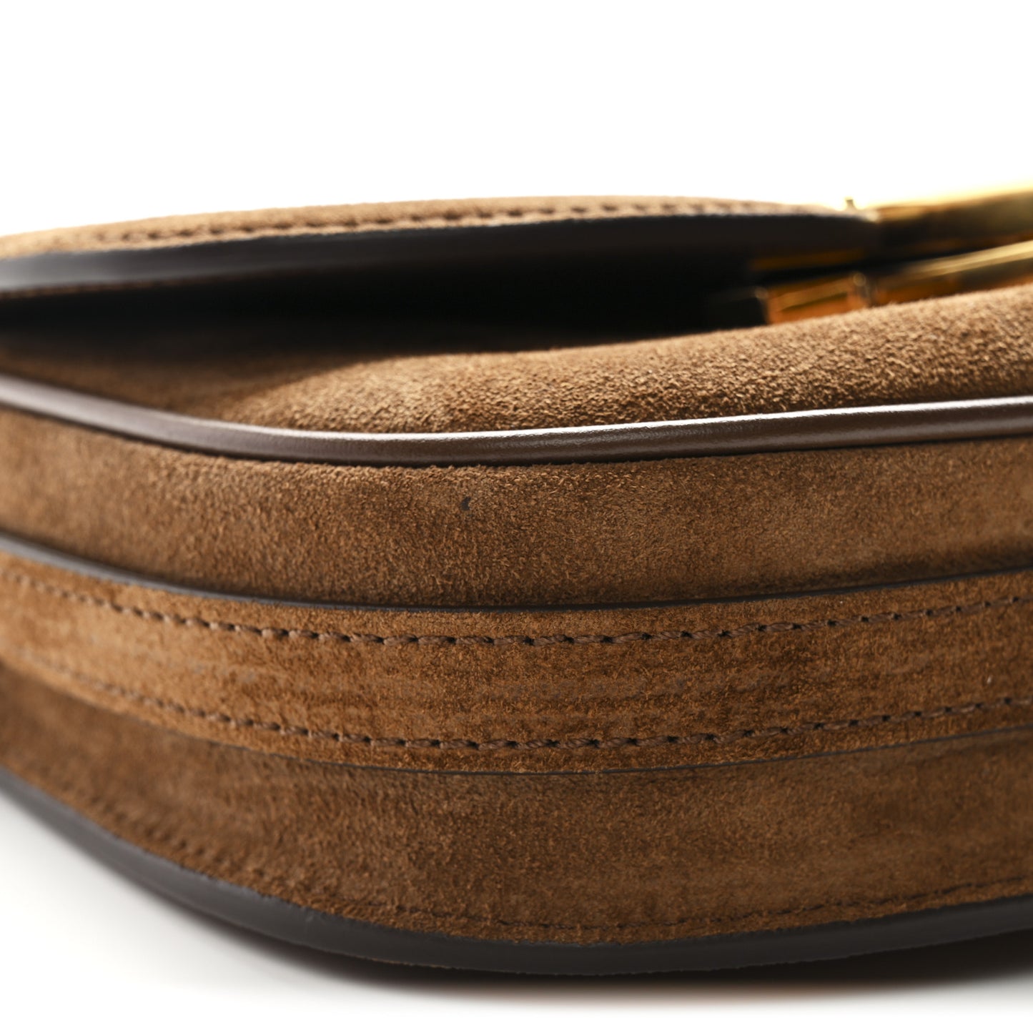 Suede Mini Wallis Flap Bag Brown