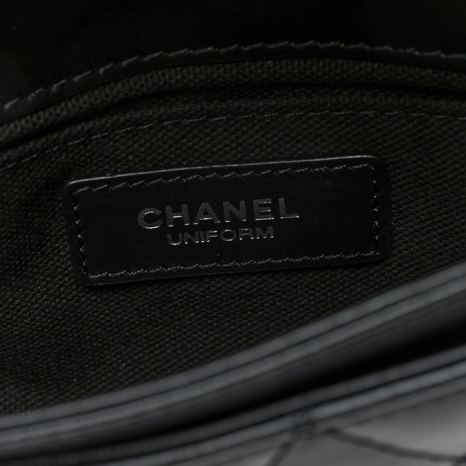 Chanel Calfskin Quilted CC Uniform Flap Belt Bag Black 6 of 10