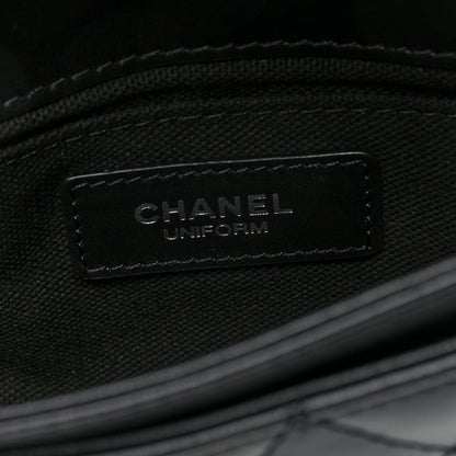Chanel Calfskin Quilted CC Uniform Flap Belt Bag Black 6 of 10
