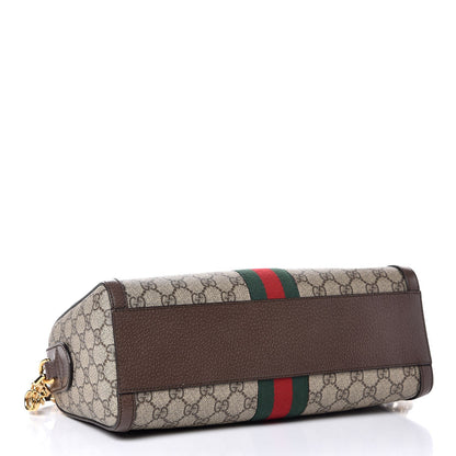 Gucci GG Supreme Monogram Web Medium Ophidia Boston Brown 5 of 9