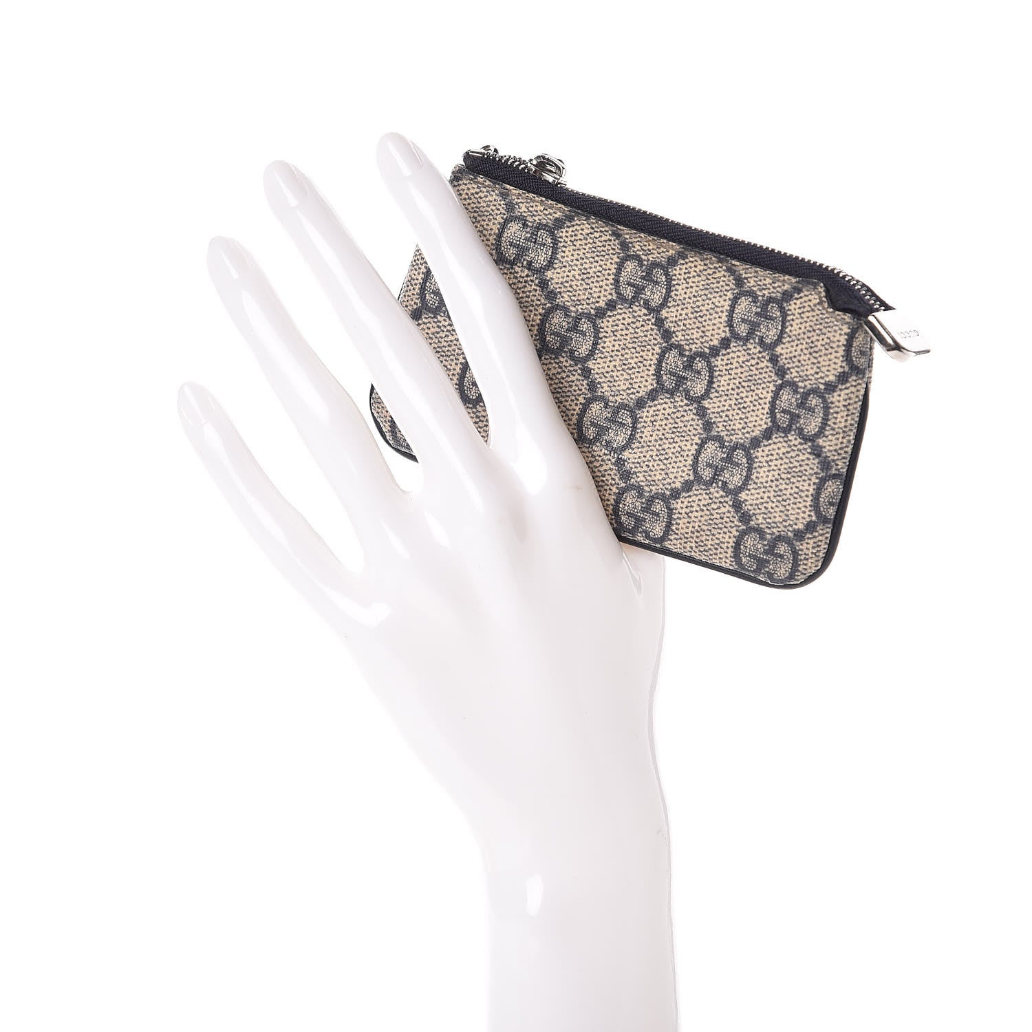 Gucci GG Supreme Monogram Key Case Beige Blue 2 of 8