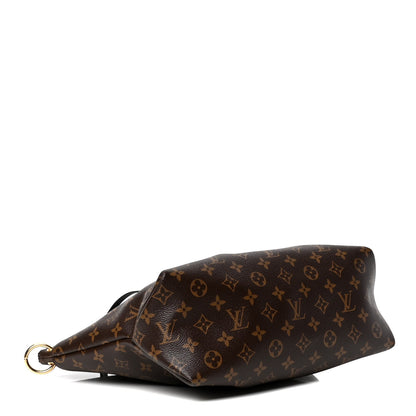 Louis Vuitton Monogram Flower Zipped Tote MM Black 3 of 5