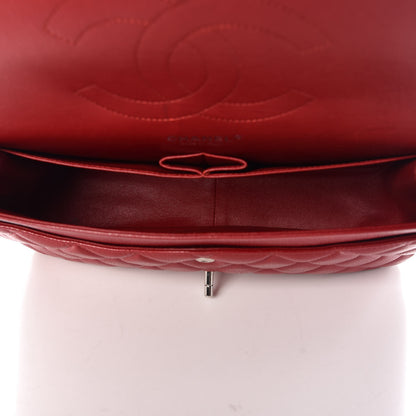 Chanel Caviar Quilted Jumbo Double Flap Red 6 of 11