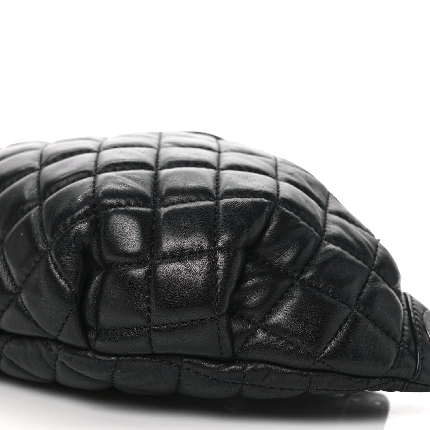 Chanel Lambskin Quilted Banane Waist Bag Fanny Pack Black 9 of 10